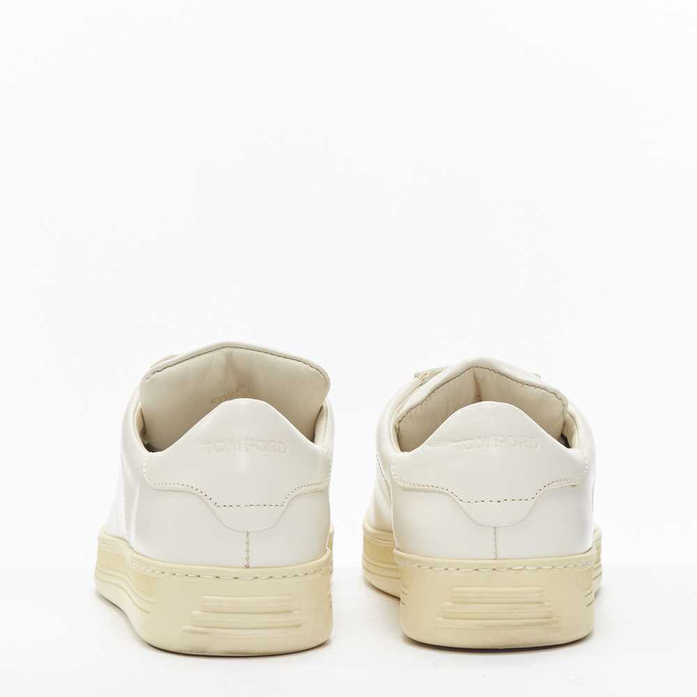 Tom Ford TOM FORD TF logo cream stiff leather min… - image 4