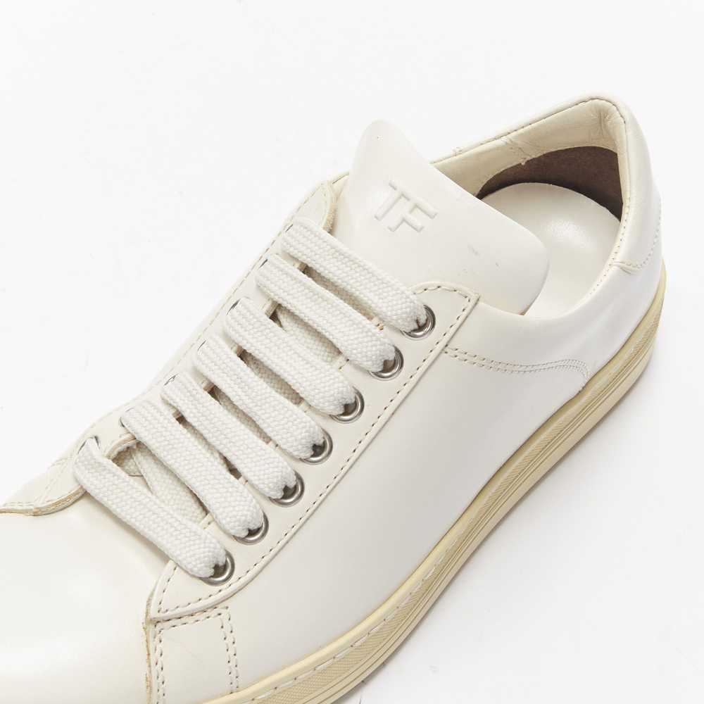 Tom Ford TOM FORD TF logo cream stiff leather min… - image 5