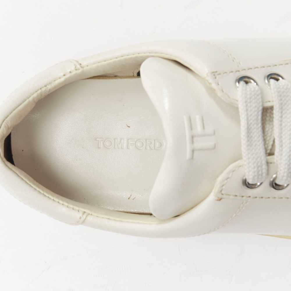 Tom Ford TOM FORD TF logo cream stiff leather min… - image 9