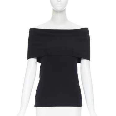 Rosetta Getty ROSETTA GETTY black knitted foldove… - image 1