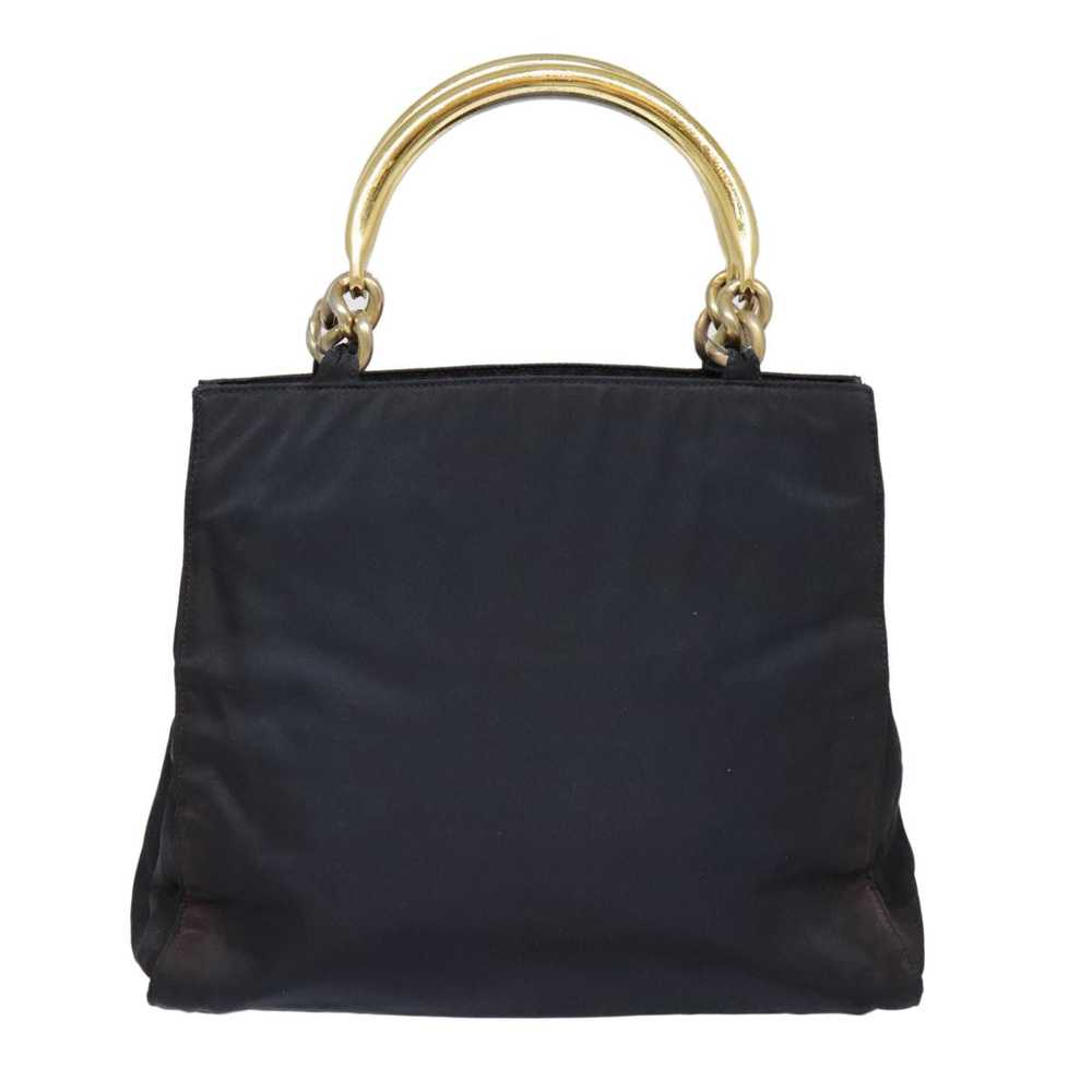 Prada PRADA Hand Bag Nylon Navy Gold Auth yk15098 - image 2