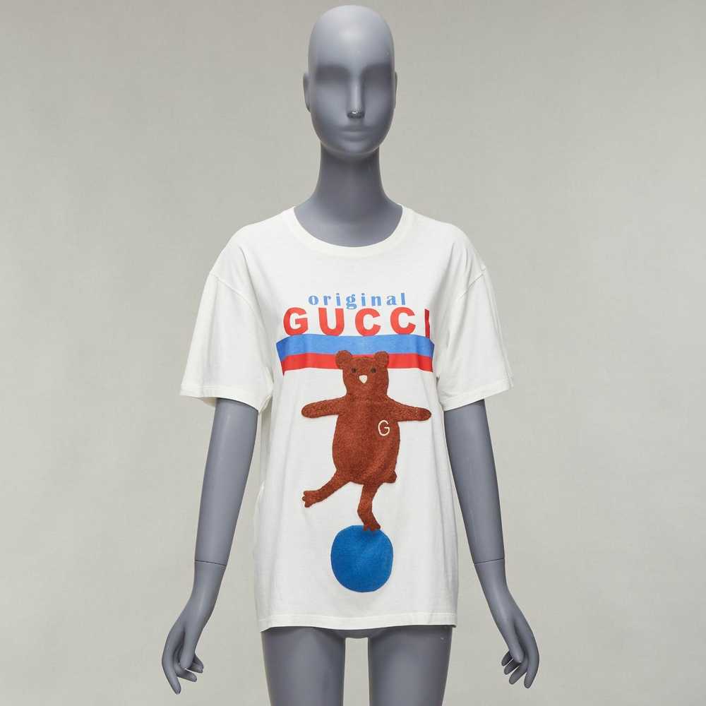 Gucci GUCCI Balancing Bear logo print round neck … - image 10