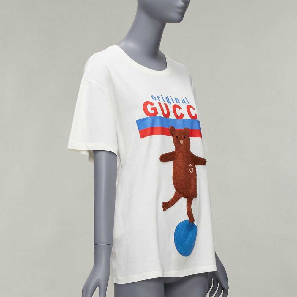 Gucci GUCCI Balancing Bear logo print round neck … - image 3