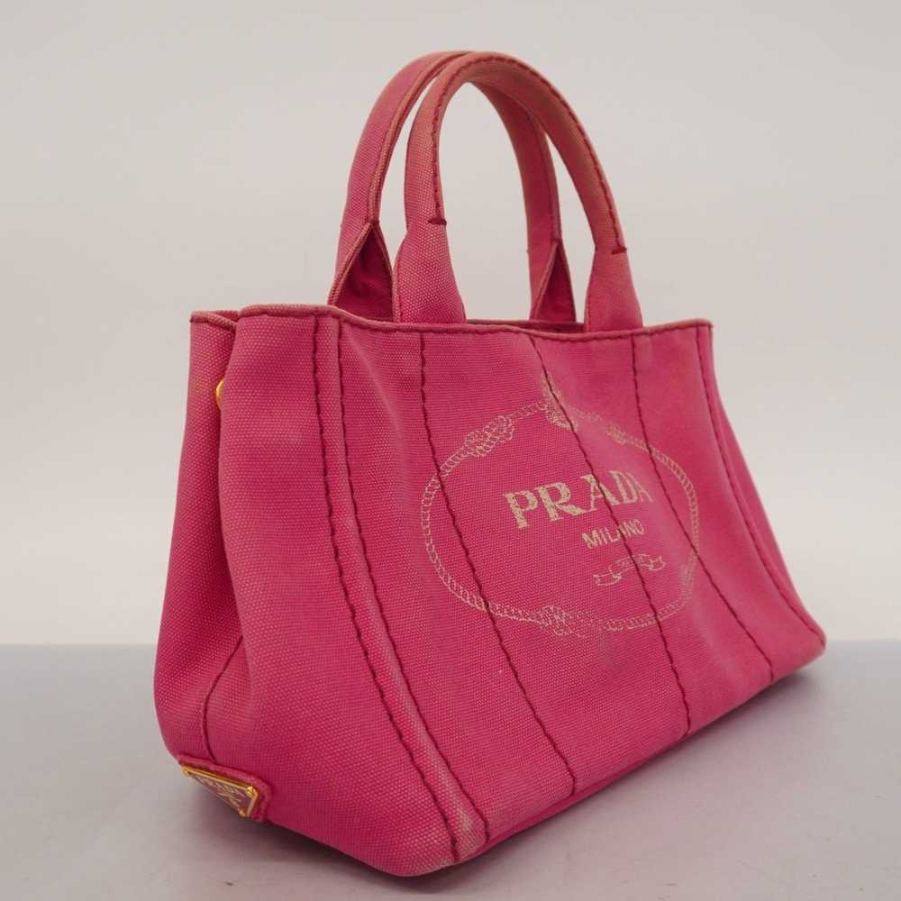 Prada Canapa Pink Canvas Tote Bag (Pre-Owned) - image 3