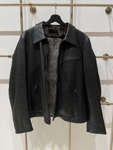 Gucci Gucci Leather Biker Shearling Fur Lining Jac