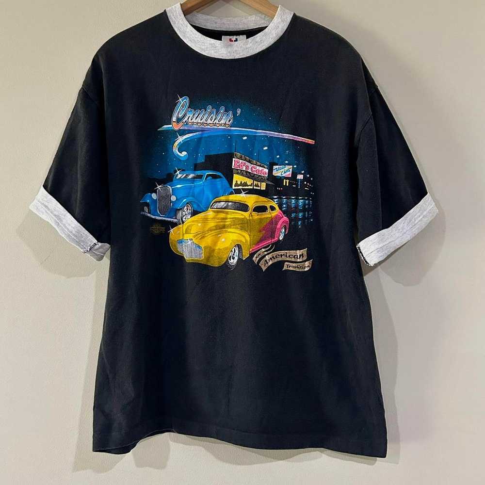 Tee Jays Vintage 1993 Cruisin Cars Tee Shirt - image 1