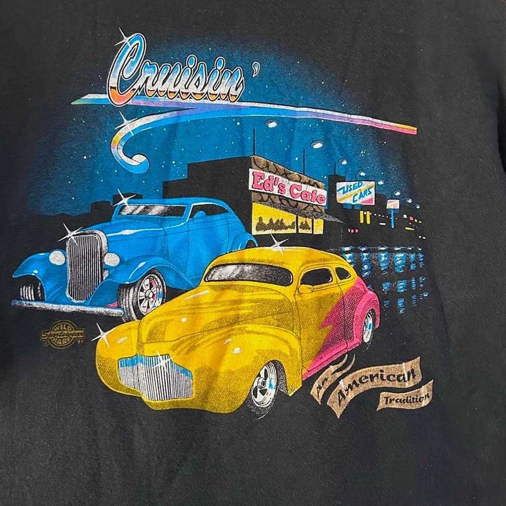 Tee Jays Vintage 1993 Cruisin Cars Tee Shirt - image 2