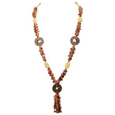 Brand Vintage Pearl And Cherry Amber Artisan Neck… - image 1