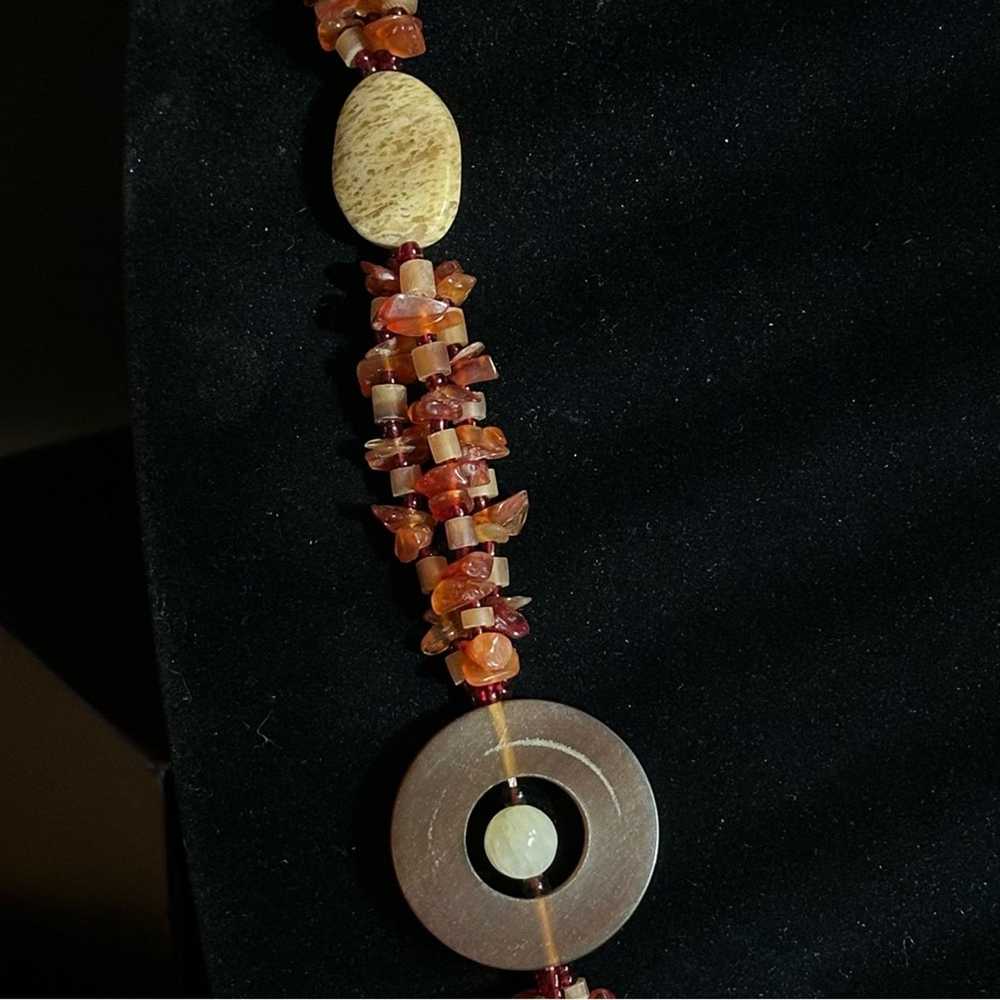 Brand Vintage Pearl And Cherry Amber Artisan Neck… - image 6