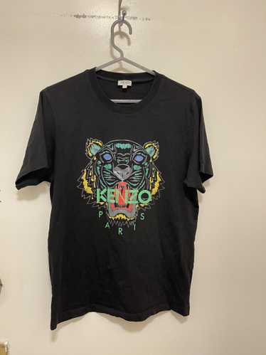 Kenzo KENZO PARIS BLACK TEE TIGER PRINT LOGO