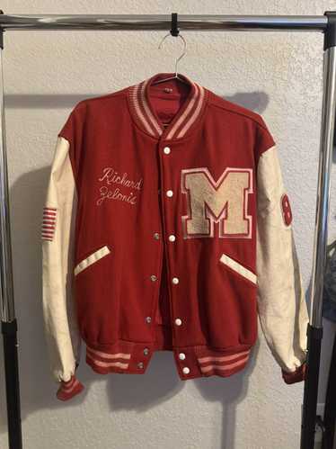 Vintage Varsity Track Jacket Red 1980s