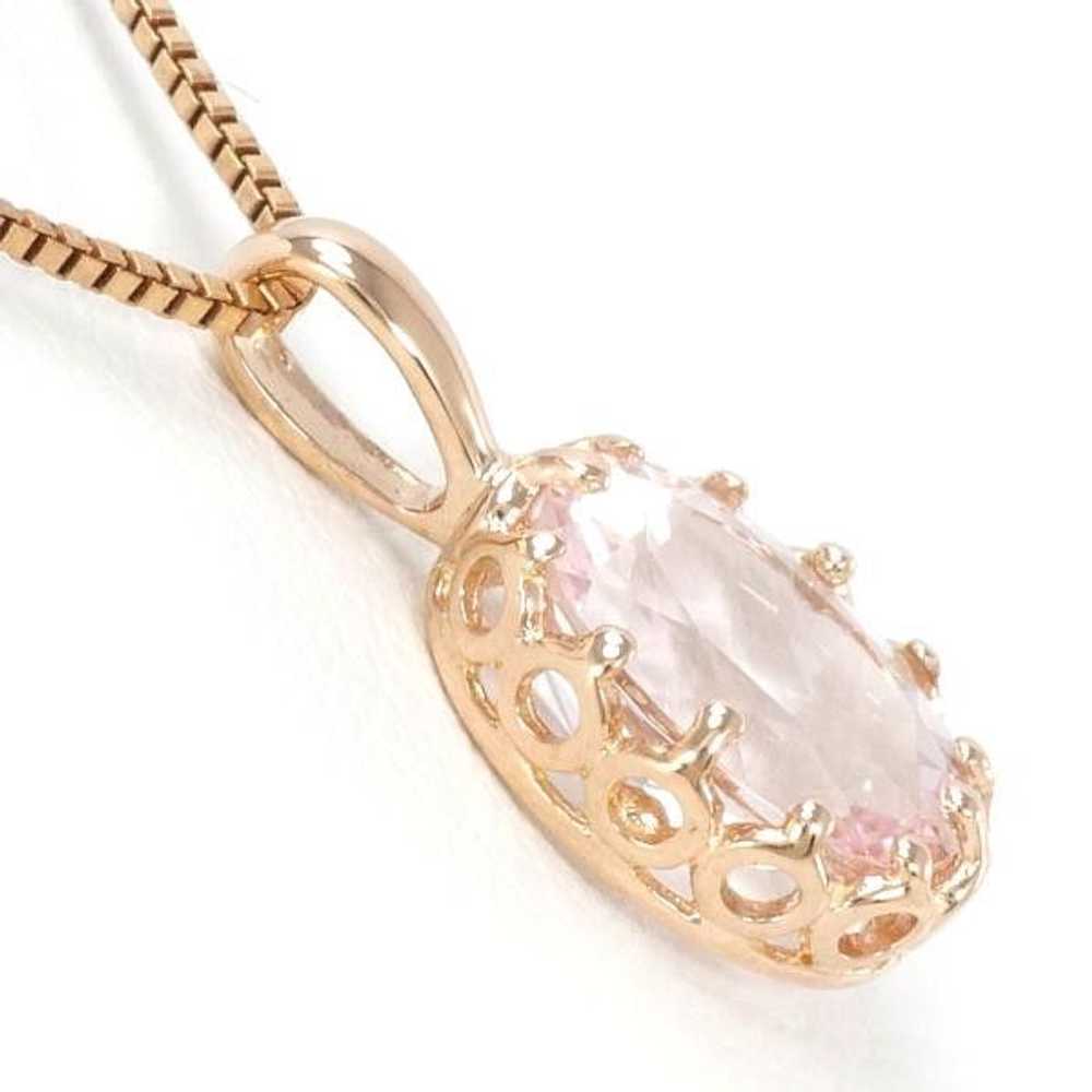 Other LuxUness K10 Pink Gold Morganite Necklace M… - image 2