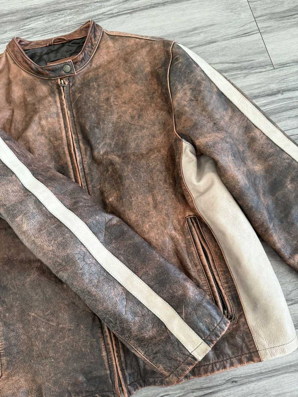 Vintage Wilsons Distressed Brown Leather Jacket A… - image 3