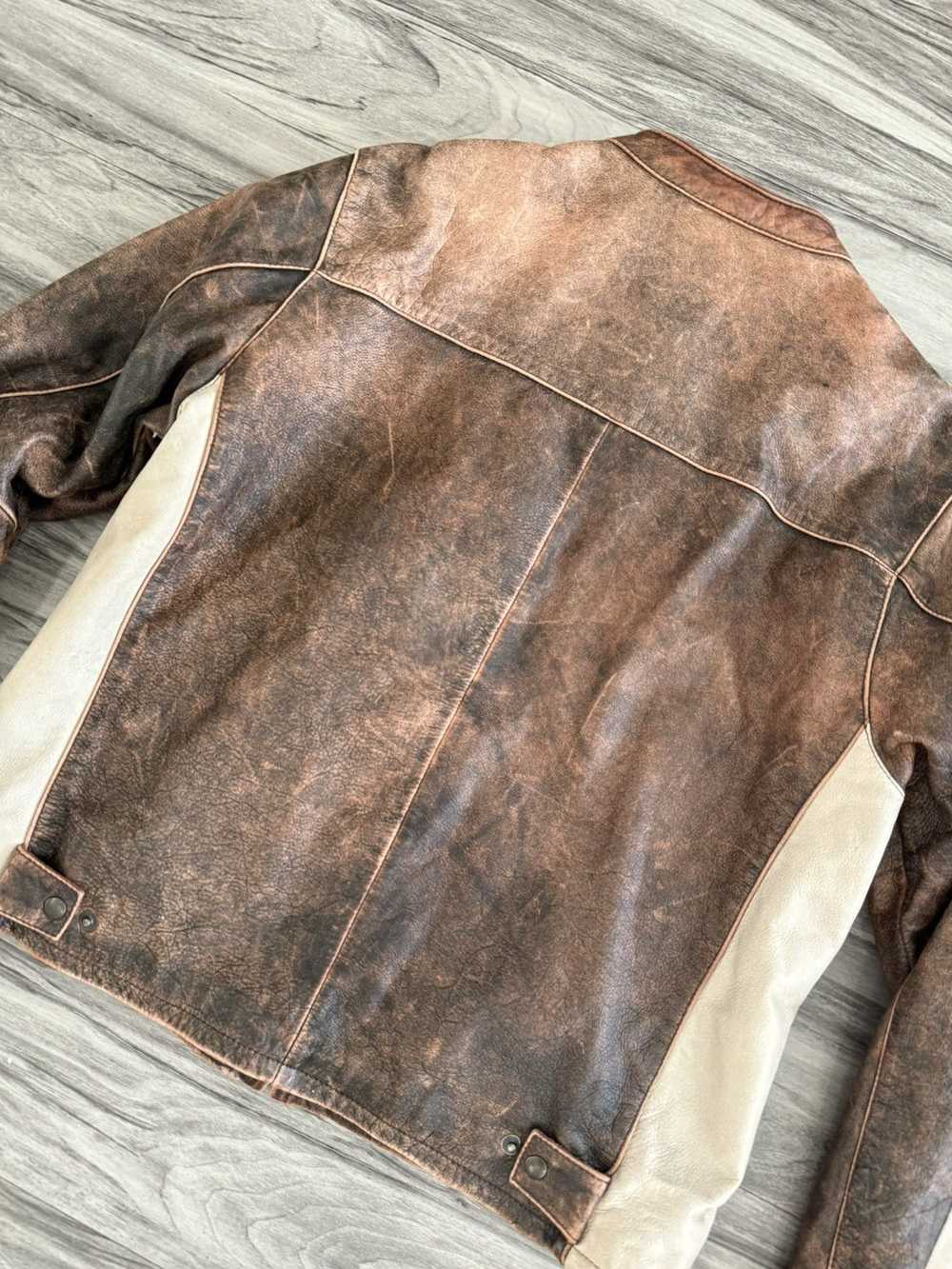 Vintage Wilsons Distressed Brown Leather Jacket A… - image 4