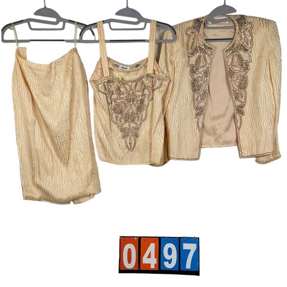 Vintage Vintage D'ore Women's 3 Piece Embroidered… - image 1