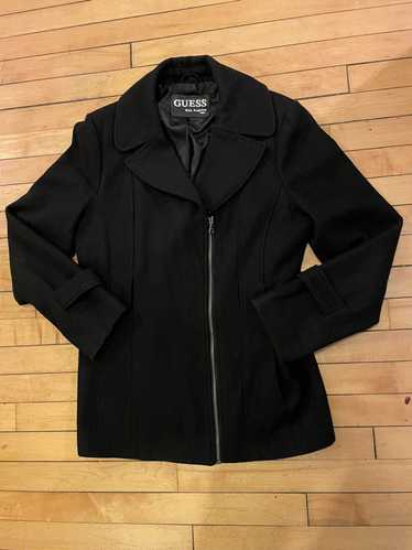 Guess Guess Black Pea Coat in Large (Missing Belt)