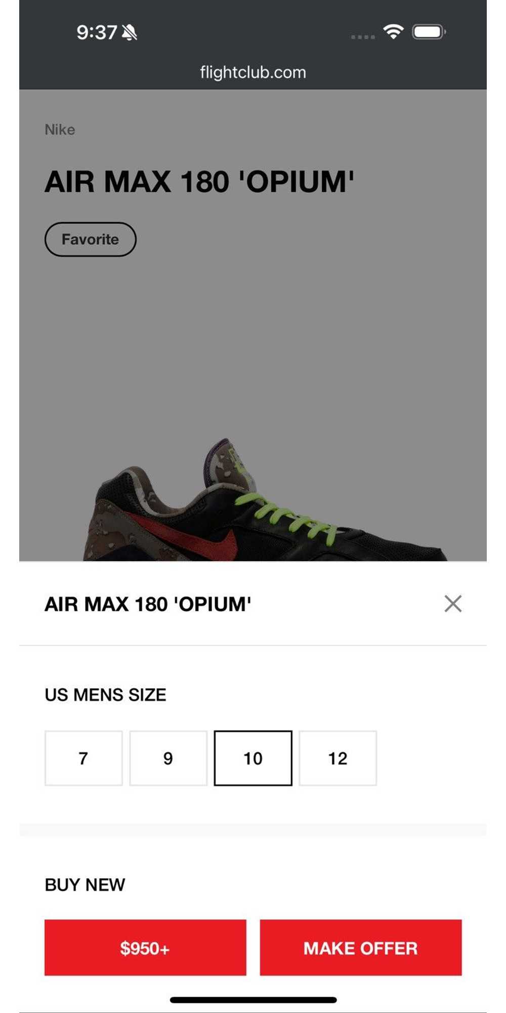 Nike INSANE “OPIUM” PARIS RARE AIR MAX 180 PRIORI… - image 3