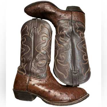 Larry Mahan   Texas Vintage Larry Mahan Brown Ostr