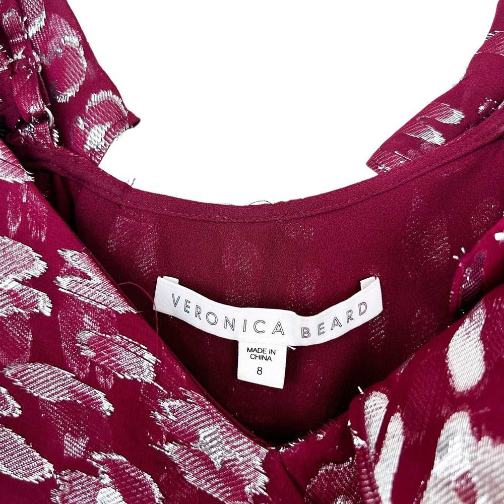 Veronica Beard Veronica Beard Benton Maroon Silk … - image 2