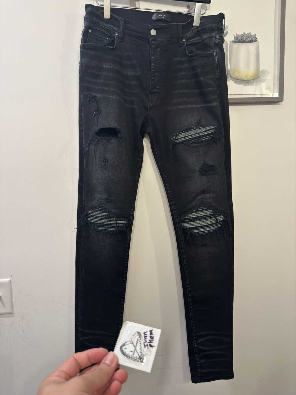 Amiri Glitter patch jeans - image 1