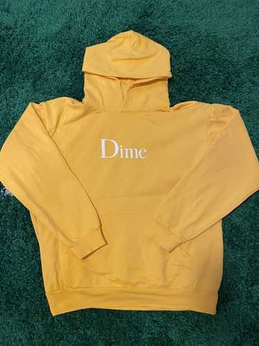 Dime Dime Logo Hoodie Yellow Large - image 1