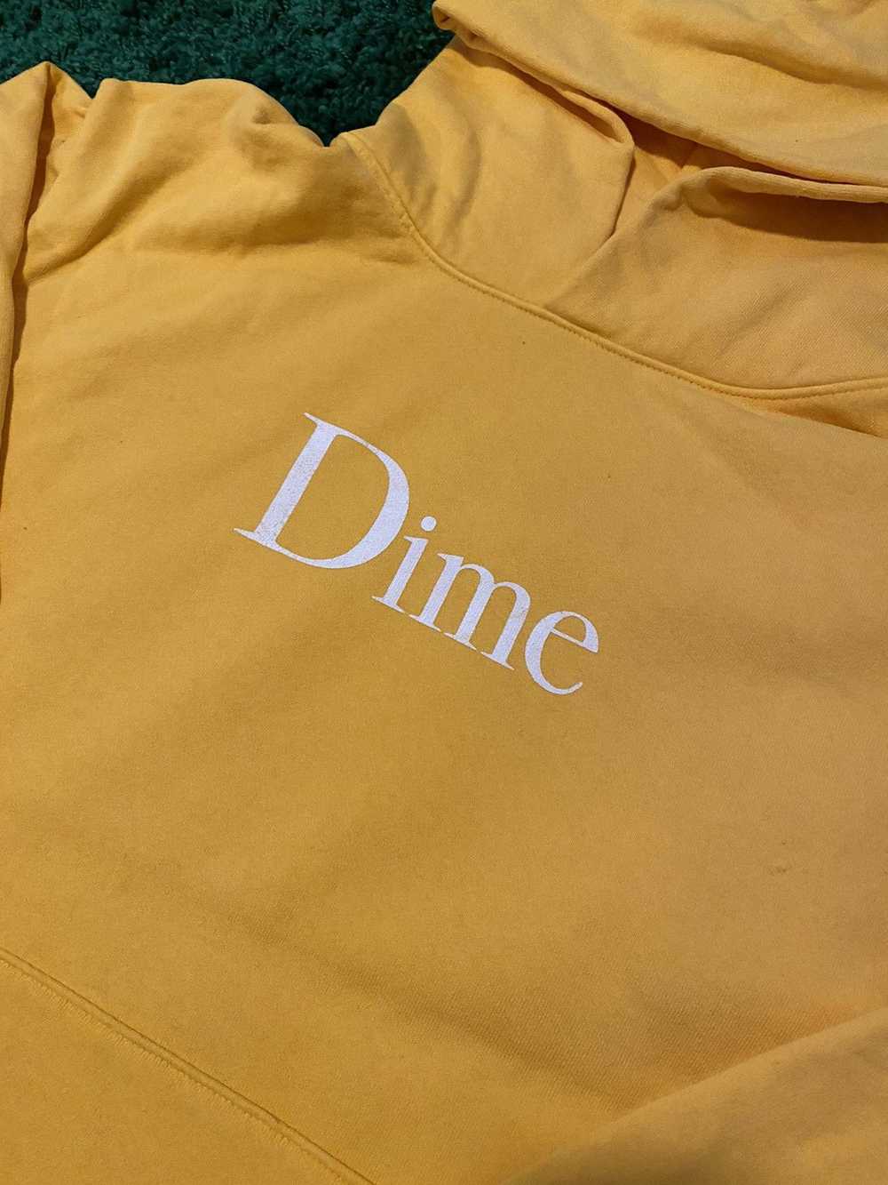 Dime Dime Logo Hoodie Yellow Large - image 2