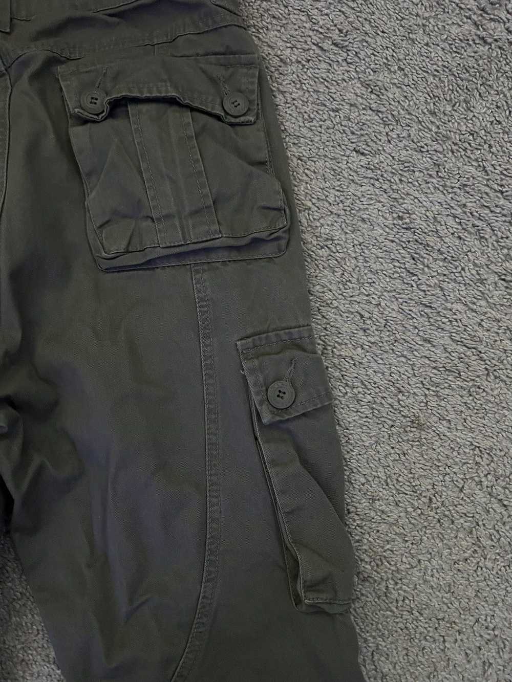 Streetwear × Vintage Matchstick Baggy Green Cargo… - image 5