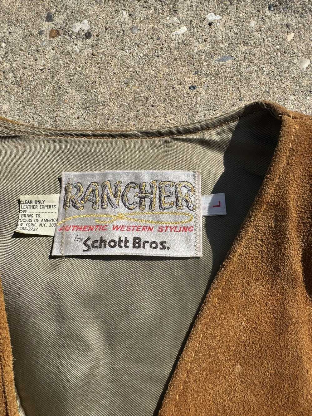 Schott × Vintage VTG Schott Rancher Brown Suede W… - image 4