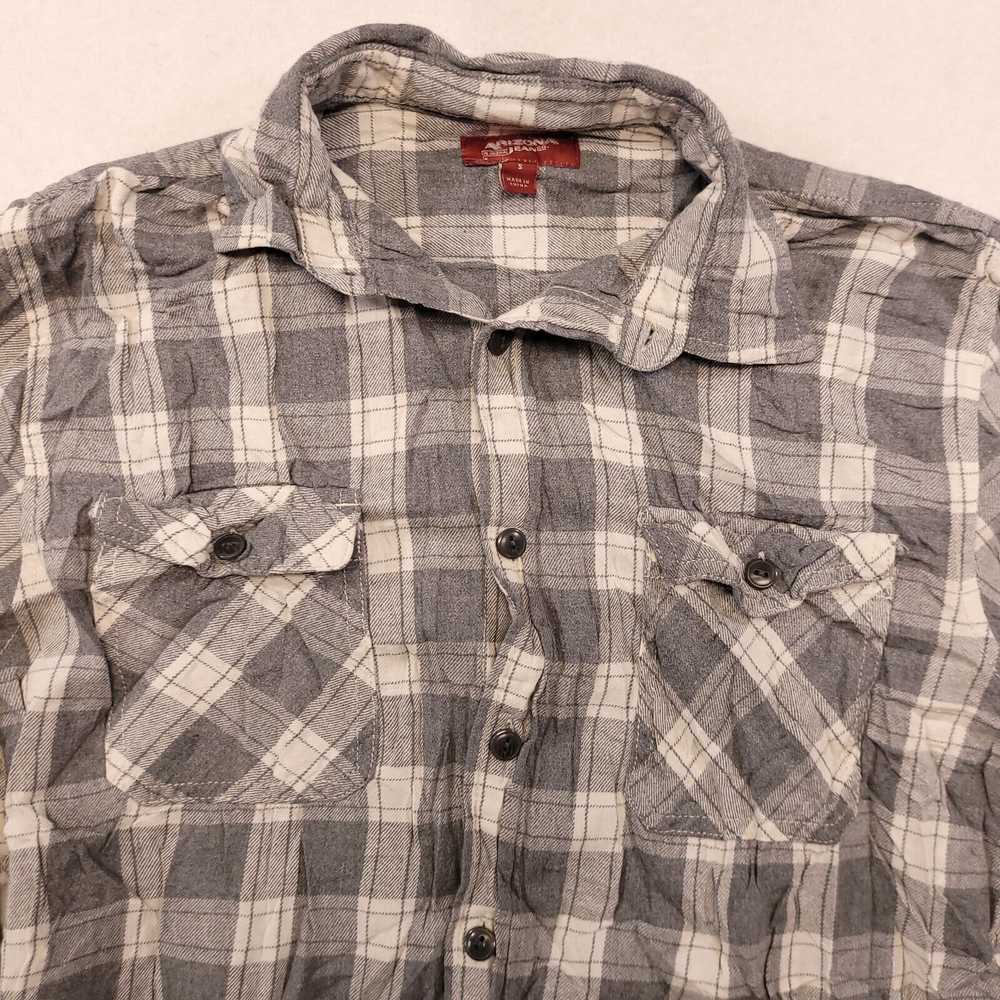 AriZona Arizona Jean Co Tartan Flannel Button Up … - image 1