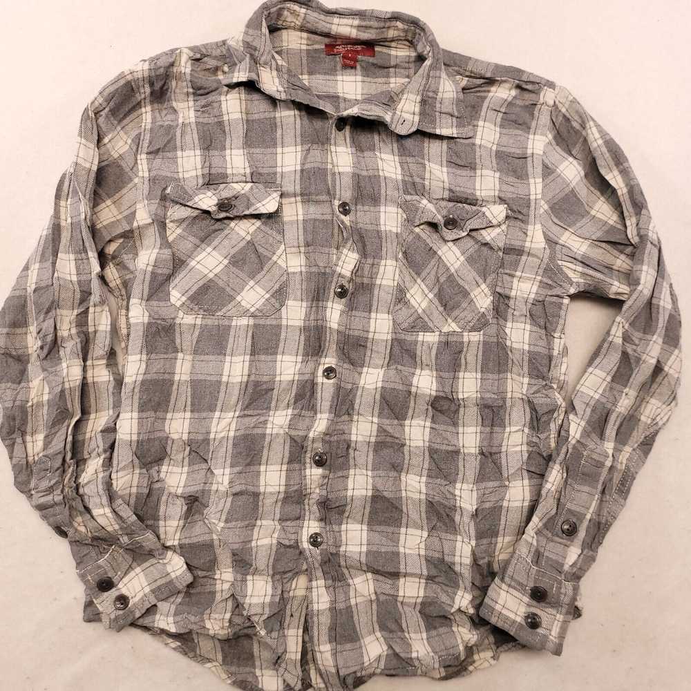 AriZona Arizona Jean Co Tartan Flannel Button Up … - image 2