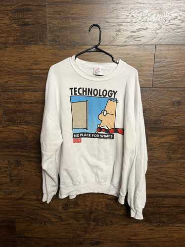 Jerzees VTG Dilbert Comic Crew Neck - Dilbert Swea