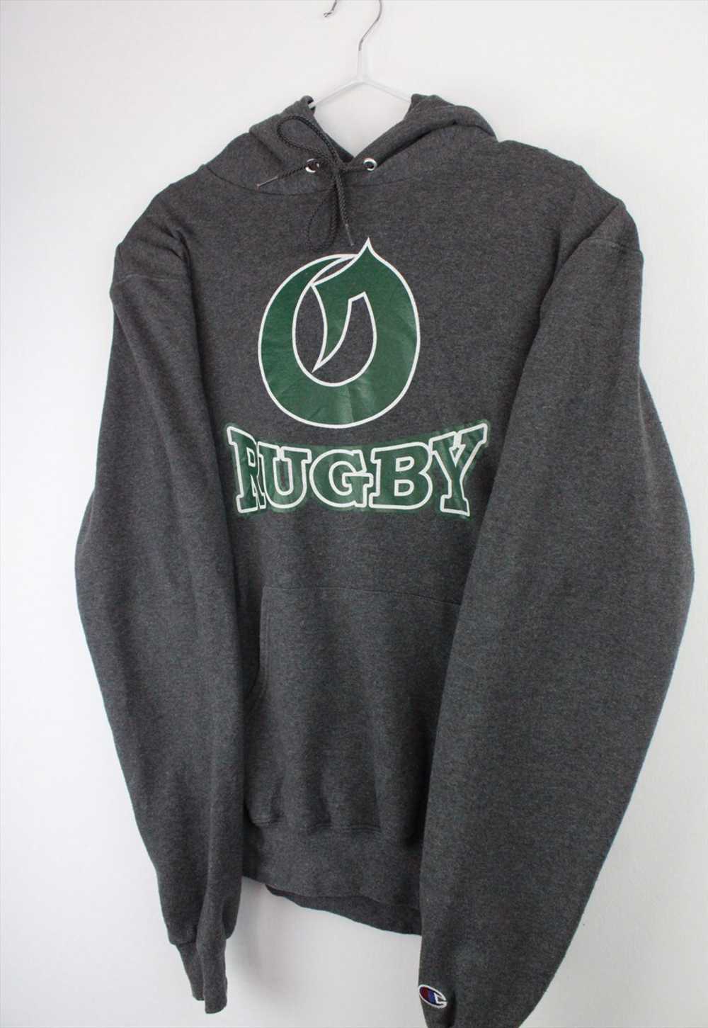 Vintage Champion ECO Rugby Grey Hoodie S - image 1