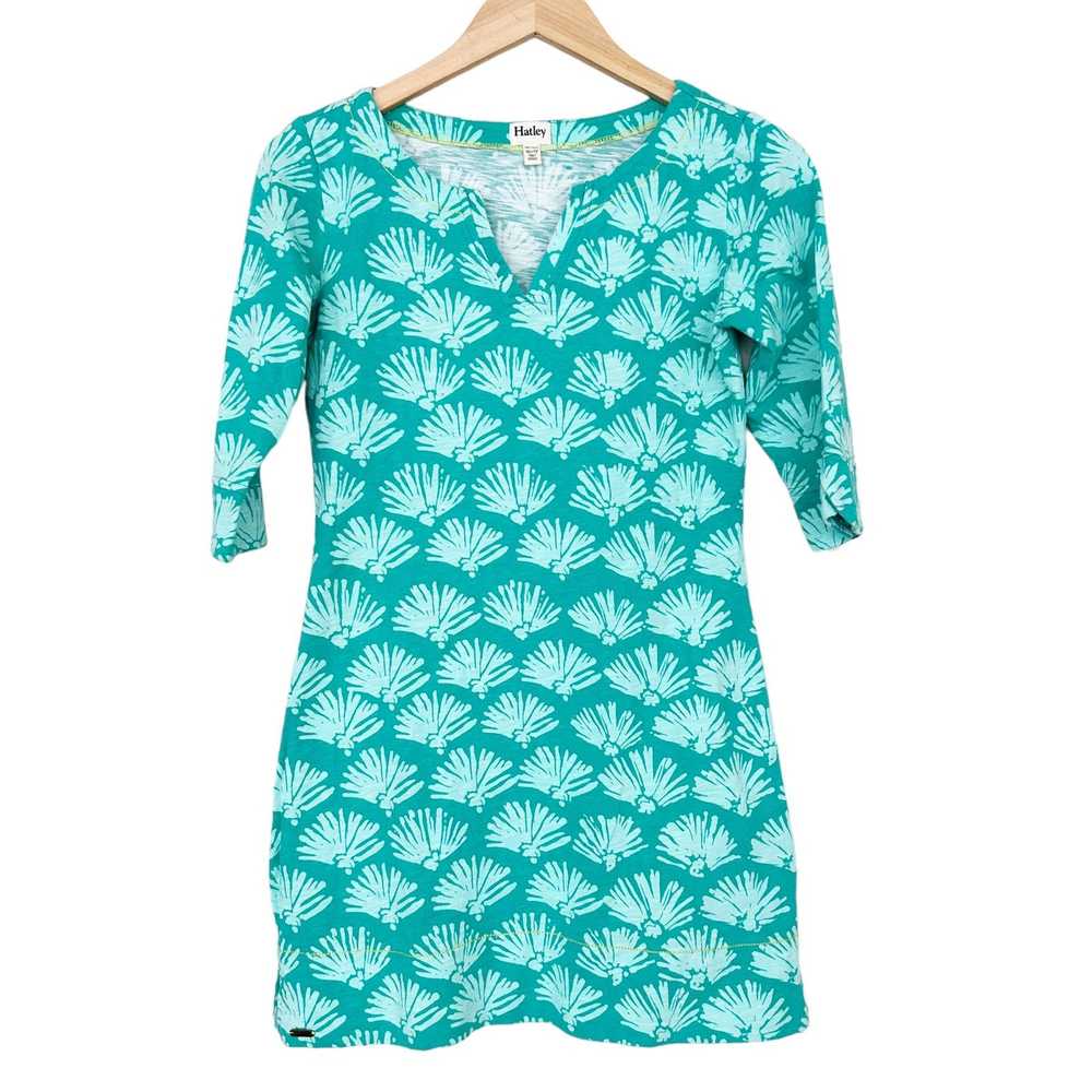 Other Hatley Batik Seashell Half Sleeve Green Dre… - image 7