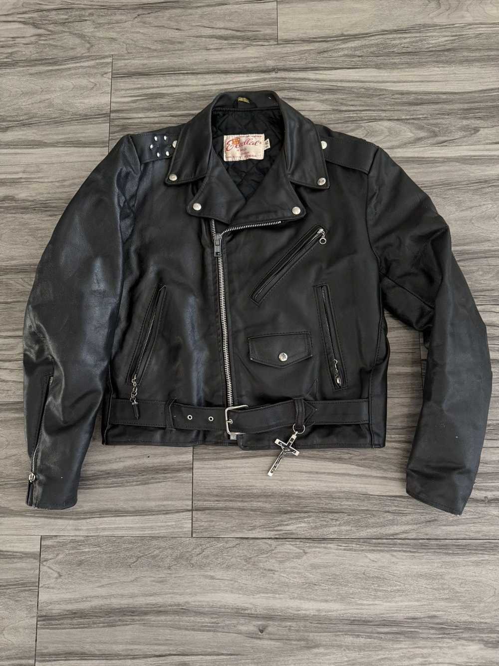 Vintage Vintage Leather Motorcycle Biker Excelled… - image 2