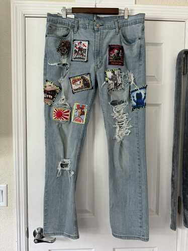 Custom hand sewn patched GAP good pants size 36x32