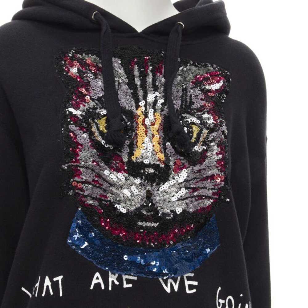 Gucci GUCCI Cat sequins Future print black cotton… - image 2