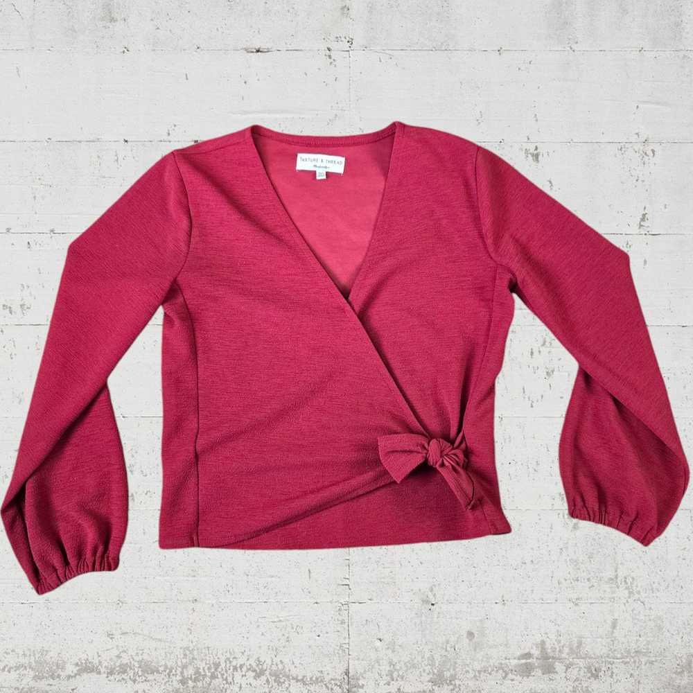 Madewell Madewell Cherry Red Cropped Womens Blous… - image 1