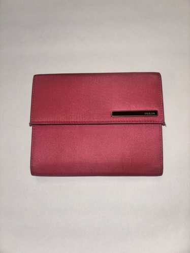 Prada Prada Pink and Black Trifold Wallet