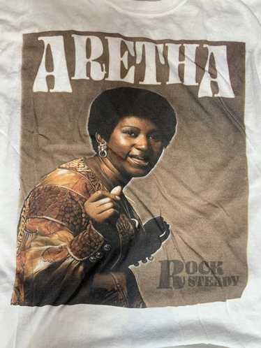 Designer Aretha Franklin Small White Preowned T-Sh