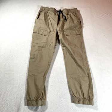 Vintage Plugg Joggers Adult Large Cargo Tan Pants… - image 1