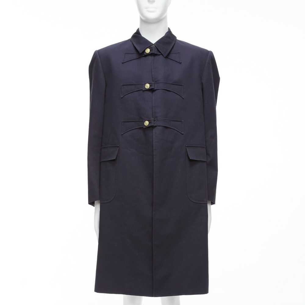 Thom Browne THOM BROWNE 2008 navy gold anchor but… - image 1