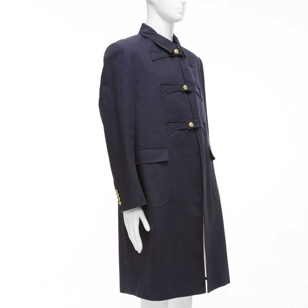 Thom Browne THOM BROWNE 2008 navy gold anchor but… - image 3