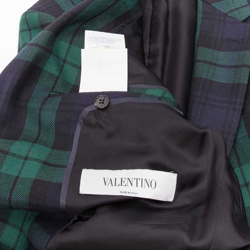 Valentino VALENTINO 100% virgin wool green blue c… - image 8