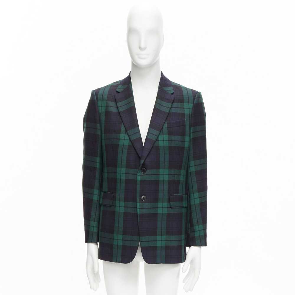 Valentino VALENTINO 100% virgin wool green blue c… - image 9