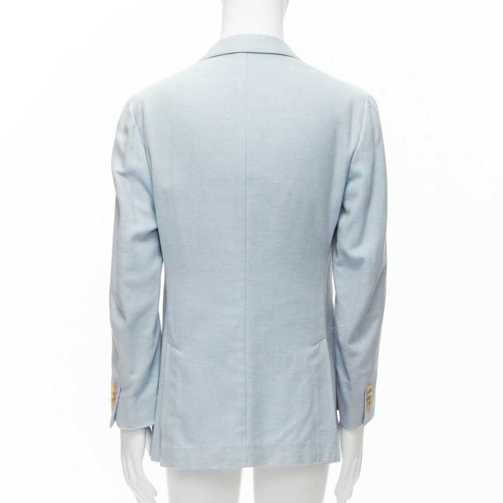 Isaia new ISAIA Dustin 100% cotton light blue top… - image 4