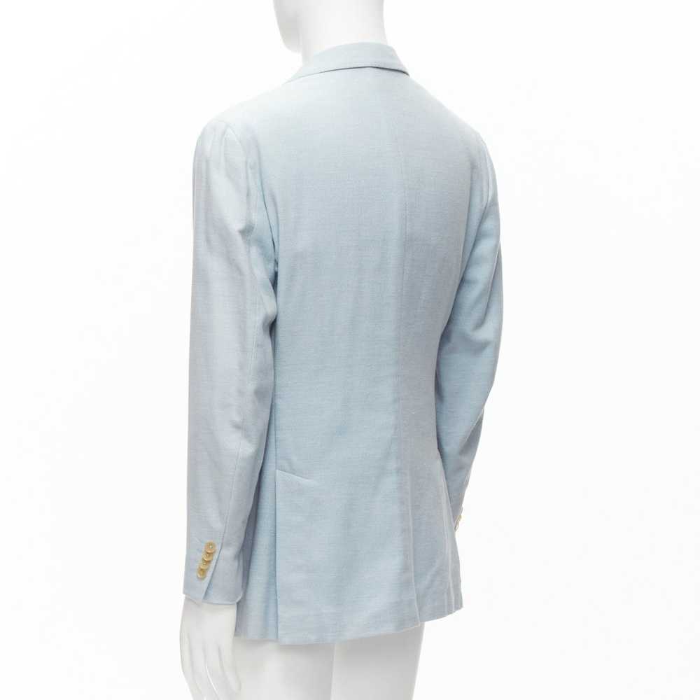 Isaia new ISAIA Dustin 100% cotton light blue top… - image 5