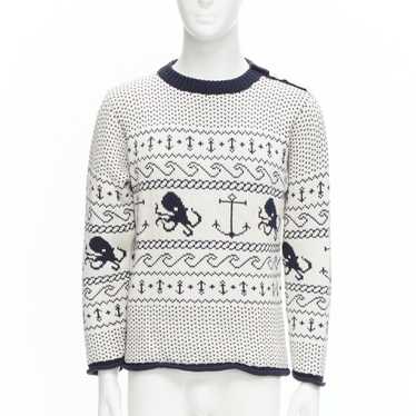 Thom Browne THOM BROWNE off white navy nautical o… - image 1