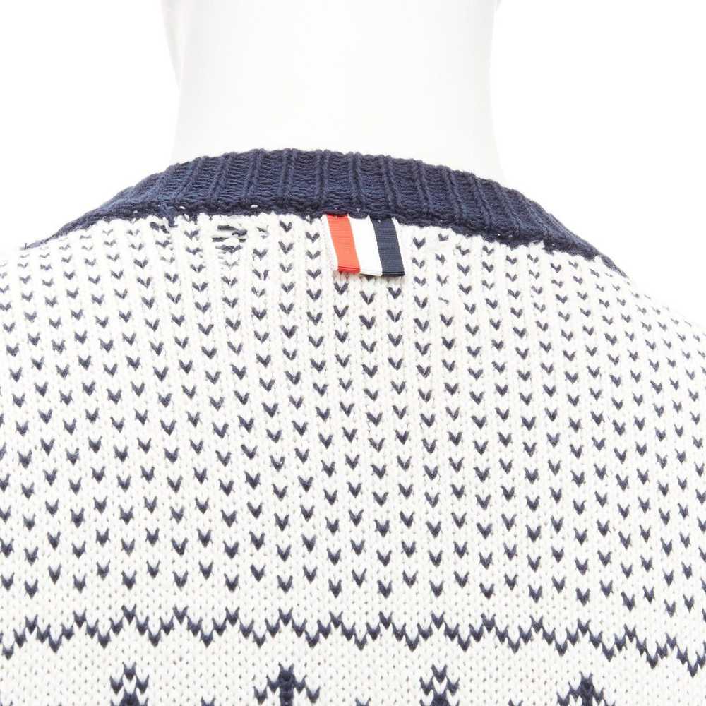 Thom Browne THOM BROWNE off white navy nautical o… - image 2