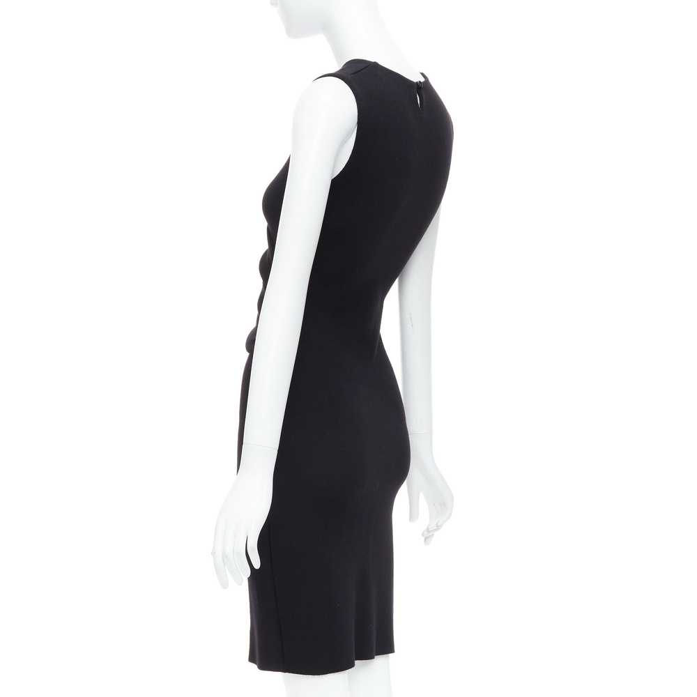 Dior CHRISTIAN DIOR black wool wrap ruched waist … - image 6