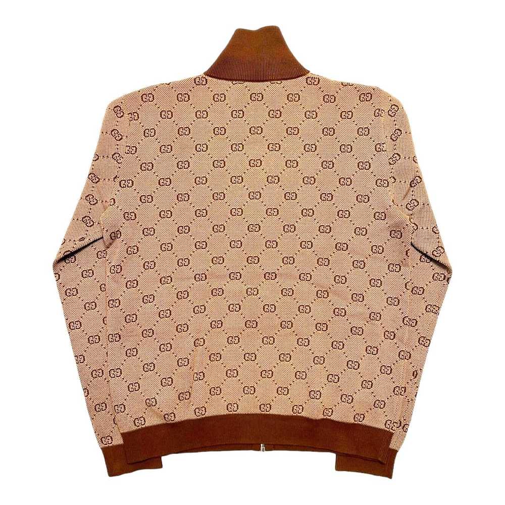 Gucci GG Jacquard Knitted Track Jacket Brown - image 2